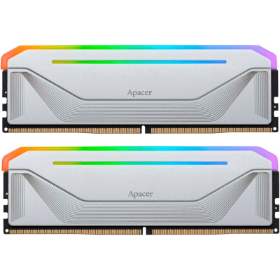 Модуль памяти для компьютера DDR5 32GB (2x16GB) 5200 MHz NOX RGB Silver Apacer (AH5U32G52C522NWAA-2) (U1018573)
