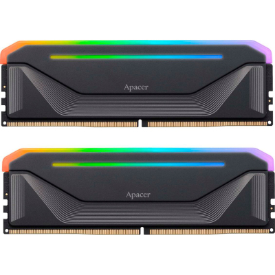 Модуль памяти для компьютера DDR5 32GB (2x16GB) 5600 MHz NOX RGB Black Apacer (AH5U32G56C522NBAA-2) (U1018584)