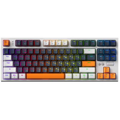 Клавіатура GamePro MK180W Hot-Swap Red Swich RGB USB UA White (MK180W) (U0950989)