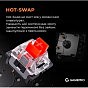 Клавіатура GamePro MK180W Hot-Swap Red Swich RGB USB UA White (MK180W) (U0950989)