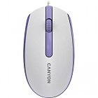 Мышка Canyon M-10 USB White Lavender (CNE-CMS10WL)