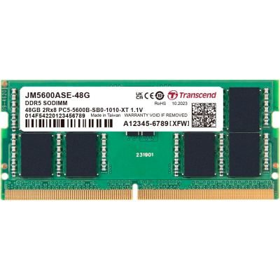Модуль памяти для ноутбука SoDIMM DDR5 48GB 5600 MHz Transcend (JM5600ASE-48G) (U1018621)