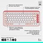 Комплект Logitech POP Icon Combo Bluetooth UA Rose (920-013142) (U0972308)