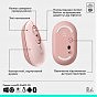 Комплект Logitech POP Icon Combo Bluetooth UA Rose (920-013142) (U0972308)