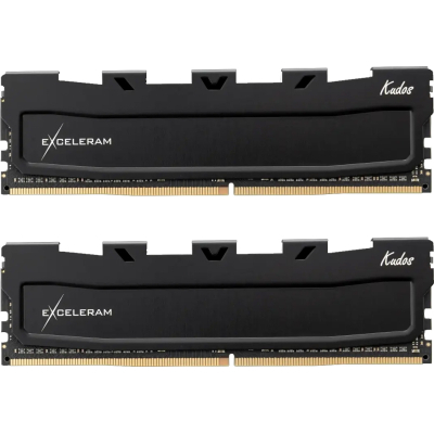 Модуль памяти для компьютера DDR5 32GB (2x16GB) 6400 MHz Black Kudos eXceleram (EK50320645252CD) (U1020021)