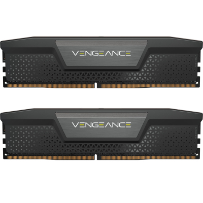 Модуль пам'яті для комп'ютера DDR5 64GB (2x32GB) 6000 MHz Vengeance Black Corsair (CMK64GX5M2B6000C40) (U1018610)