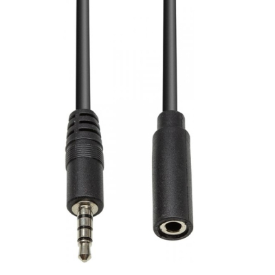 Кабель мультимедійний 3.5 mm (M) — 3.5 mm (F) 4С, 1 m PowerPlant (CA912841) (U0654757)
