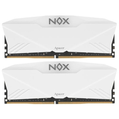 Модуль памяти для компьютера DDR4 16GB (2x8GB) 3200 MHz NOX RGB White Apacer (AH4U16G32C28YNWAA-2) (U0822411)