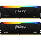 Модуль памяти для компьютера DDR4 32GB (2x16GB) 3200 MHz Beast RGB Kingston Fury (ex.HyperX) (KF432C16BB12AK2/32)