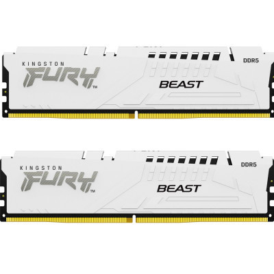 Модуль пам'яті для комп'ютера DDR5 64GB (2x32GB) 5200 MHz Beast White Kingston Fury (ex.HyperX) (KF552C36BWEK2-64) (U0862908)