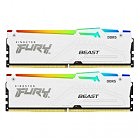 Модуль памяти для компьютера DDR5 64GB (2x32GB) 5200 MHz Beast White RGB Kingston Fury (ex.HyperX) (KF552C36BWEAK2-64)