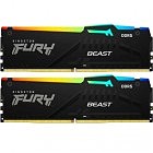 Модуль памяти для компьютера DDR5 64GB (2x32GB) 5200 MHz Beast RGB Kingston Fury (ex.HyperX) (KF552C40BBAK2-64)