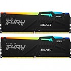 Модуль памяти для компьютера DDR5 16GB (2x8GB) 6000 MHz Beast RGB XMP Kingston Fury (ex.HyperX) (KF560C30BBAK2-16)