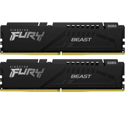 Модуль памяти для компьютера DDR5 32GB (2x16GB) 6000 MHz Beast Black EXPO Kingston Fury (ex.HyperX) (KF560C30BBEK2-32) (U0944168)