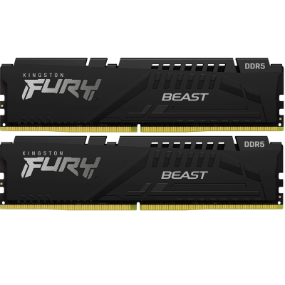 Модуль памяти для компьютера DDR5 64GB (2x32GB) 6000 MHz Beast Black XMP Kingston Fury (ex.HyperX) (KF560C30BBK2-64) (U0944205)