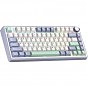 Клавиатура Aula F75 Gasket Greywood V3 switch Hot-Swap PBT Wireless/Bluetooth/USB White (6948391208640) (U0981839)