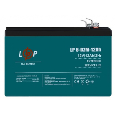 Батарея до ДБЖ LogicPower 12В 12 Ач (6-DZM-12) (3536) (U0103967)