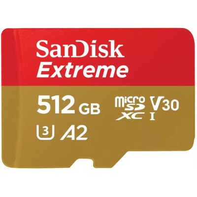 Карта пам'яті SanDisk 512GB microSD class 10 UHS-I U3 V30 Extreme (SDSQXAV-512G-GN6MN) (U0874211)
