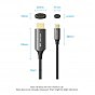 Кабель мультимедійний USB-C 3.1 to HDMI 1.8m 8K 60 Гц Zinc Alloy TPE Black Vention (CRCBAC) (U0955463)