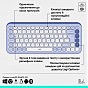 Клавіатура Logitech POP Icon Keys Bluetooth UA Lilac (920-013074) (U0972304)