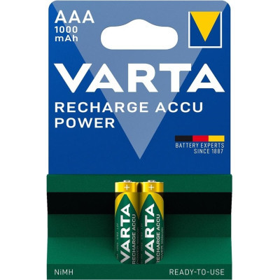 Аккумулятор Varta Rechargeable Accu 1000mAh NI-MH * 2 (05703301402) (E8820)