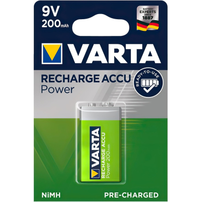Аккумулятор Varta Крона Power Accu 6F22 9V 200m (56722101401) (U0002577)