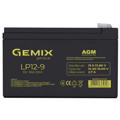 Батарея до ДБЖ Gemix LP 12В 9Ач (LP12-9) (S0006602)