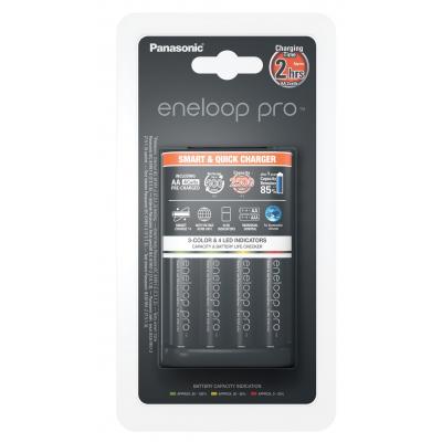 Зарядное устройство для аккумуляторов Panasonic Smart-Quick Charger+Eneloop Pro +4*AA 2500 mAh NI-MH (K-KJ55HCD40E) (U0215020)