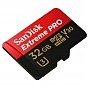 Карта памяти SanDisk 32GB microSD class 10 V30 A1 UHS-I U3 4K Extreme Pro (SDSQXCG-032G-GN6MA) (U0247011)