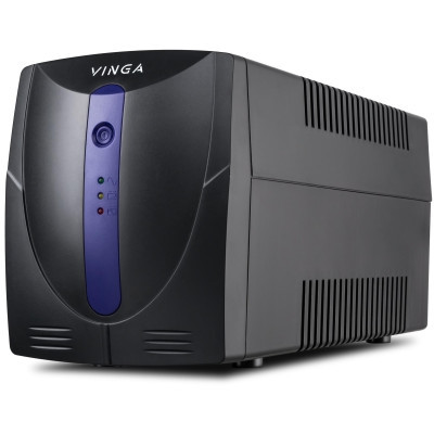Источник бесперебойного питания Vinga LED 1200VA plastic case with USB (VPE-1200PU) (U0272618)