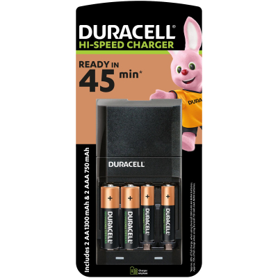 Зарядное устройство для аккумуляторов Duracell CEF27 + 2 rechar AA1300mAh + 2 rechar AAA750mAh (5001374) (U0332918)