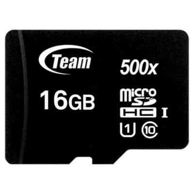 Карта пам'яті Team 16GB microSDHC class 10 UHS-I (TUSDH16GCL10U02) (U0344994)