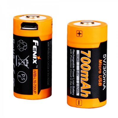 Аккумулятор Fenix 16340  700 UP mAh Li-ion micro usb (ARB-L16-700UP) (U0349527)