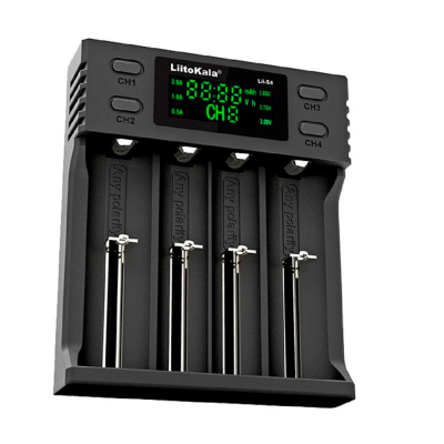 Зарядное устройство для аккумуляторов Liitokala 4 Slots, LCD дисплей, Li-ion/Ni-MH/Ni-Cd/AA/ААA/AAAA/С (Lii-S4) (U0507398)