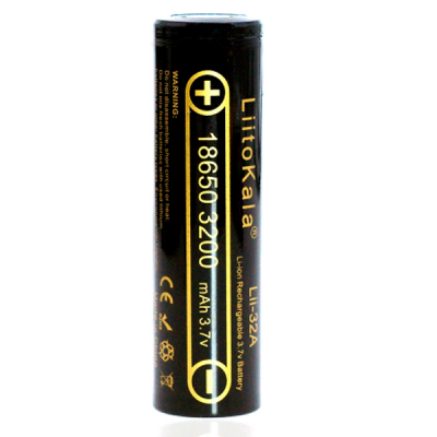Аккумулятор 18650 3200mAh Li-Ion, (3050-3350mah), 3.7V (2.75-4.2V), Blac Liitokala (Lii-32A) (U0573167)