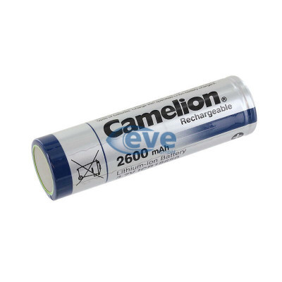 Аккумулятор 18650 2600mAh, FlatTop, 3.7V, Bulk Camelion (ICR18650F-26) (U0705904)