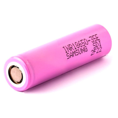 Аккумулятор 18650 3350mAh, 8A, 4.2/3.6/2.5V, pink Samsung (INR18650-35E) (U0721415)