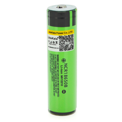 Аккумулятор 18650 3400mAh (3200-3400mah), 3.7V (2.75-4.2V), green, PVC BOX Liitokala (Lii-34B-PCB) (U0721426)