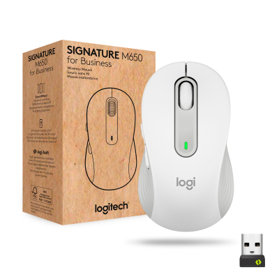 Мышка Logitech Signature M650 L Wireless Mouse for Business Off-White (910-006349) (U0736464)