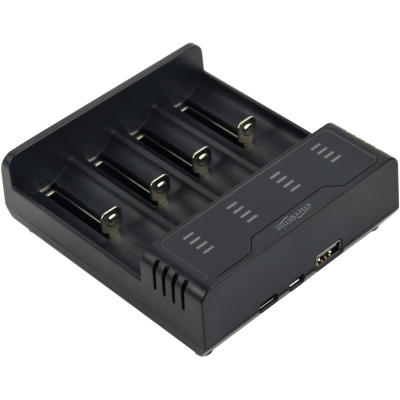 Зарядное устройство для аккумуляторов EnerGenie input:TYPE-C/Micro-USB, AAA/AA/...14650/18650, power bank function (BC-USB-02) (U0736831)
