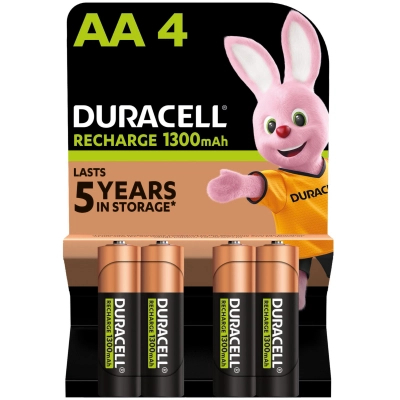 Аккумулятор Duracell AA HR6 1300mAh * 4 (5007324) (U0797440)