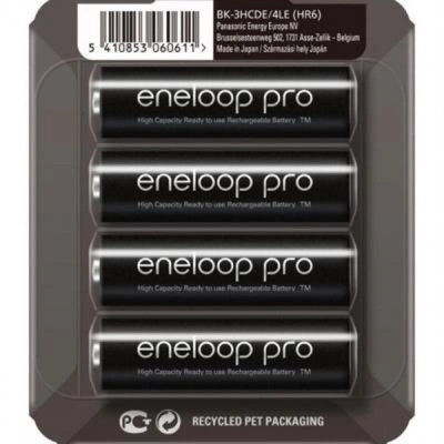 Акумулятор Panasonic AA Eneloop 2500mAh Pro NI-MH * 4 (BK-3HCDE/4CP) (U0902853)