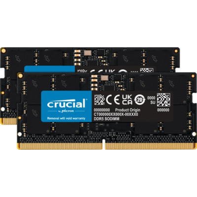 Модуль пам'яті для ноутбука SoDIMM DDR5 32GB (2x16GB) 5600 MHz Ripjaws Micron (CT2K16G56C46S5) (U0909385)