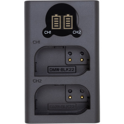 Зарядное устройство для фото PowerPlant Panasonic DL-BLK22 для двух аккумуляторов (CH980376) (U0923870)