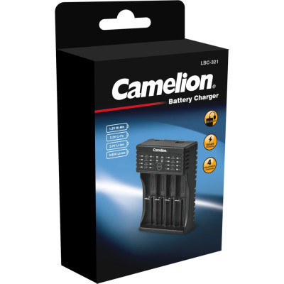 Зарядное устройство для аккумуляторов Camelion Univercal charger for Ni-MH 1.2V, Li-Fe 3.2V, Li-Ion 3.7 to 3.85V, Input DC 5V-2A (LBC-321) (U0924802)