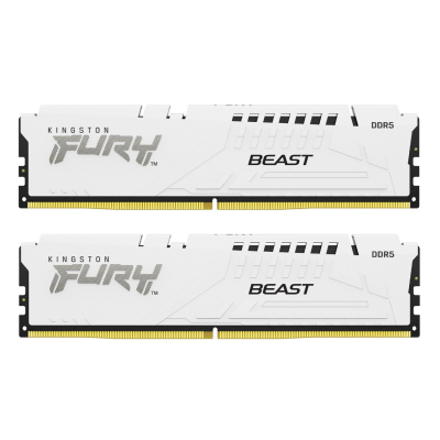 Модуль пам'яті для комп'ютера DDR5 32GB (2x16GB) 6800 MHz Beast White EXPO Kingston Fury (ex.HyperX) (KF568C34BWEK2-32) (U0944199)