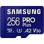 Карта памяти Samsung 256 GB microSDXC Pro Plus UHS-I U3 V30 A2 Class 10 + SD-adap (MB-MD256SA/EU) (U0970705)
