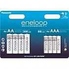 Аккумулятор Panasonic AA Eneloop 2000mAh NI-MH * 4 + AAA 800mAh NI-MH * 4 (BK-3MCDE+4MCDE/8CP)