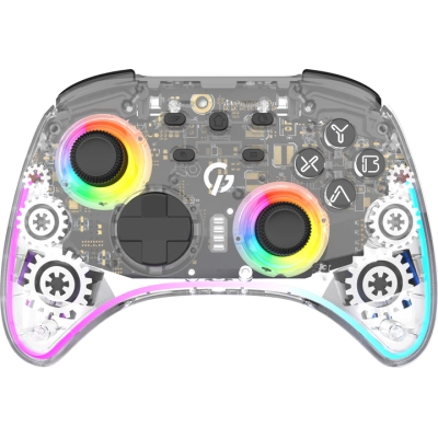 Геймпад GamePro GPX13T 2.4G/BT 5.1/USB/PC/iOS/Android RGB Transparent (GPX13T) (U1006214)