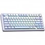 Клавіатура Aula F75 Gasket Greywood V3 switch Hot-Swap PBT Wireless/Bluetooth/USB Blue (6948391208633) (U1022513)